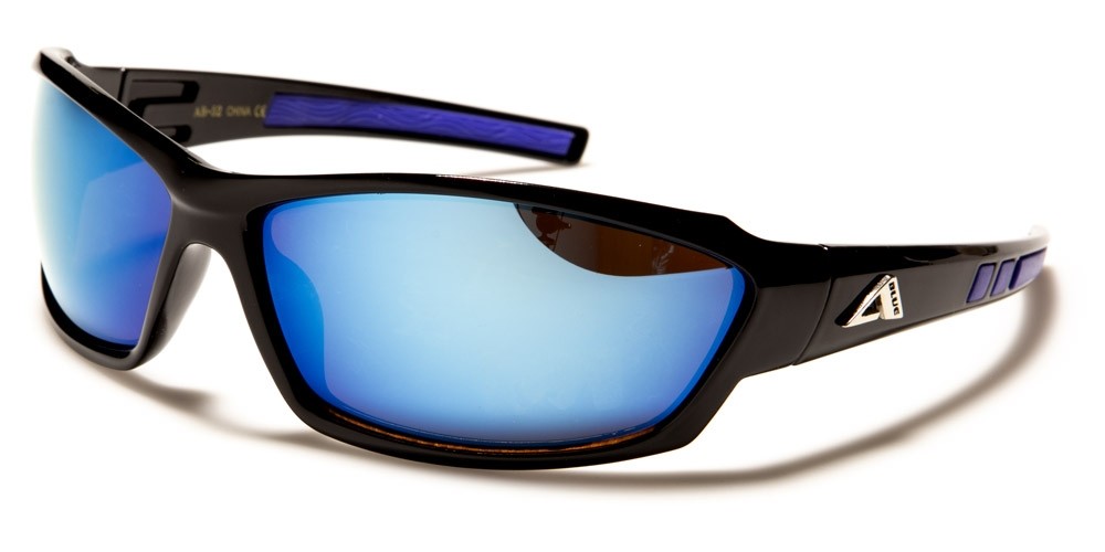 Arctic Blue Wrap Around Men's Sunglasses in Bulk AB-52