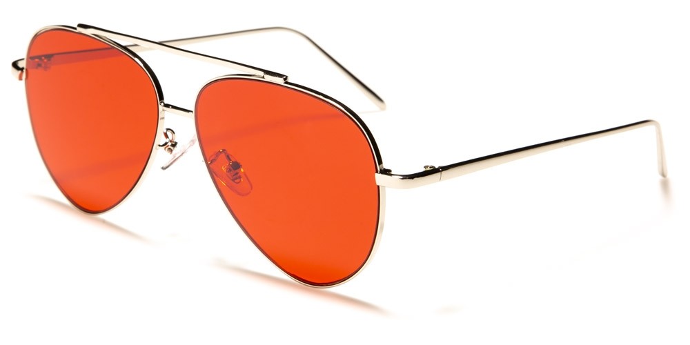 Aviator Color Lens Unisex Sunglasses Wholesale AV-1480-CO