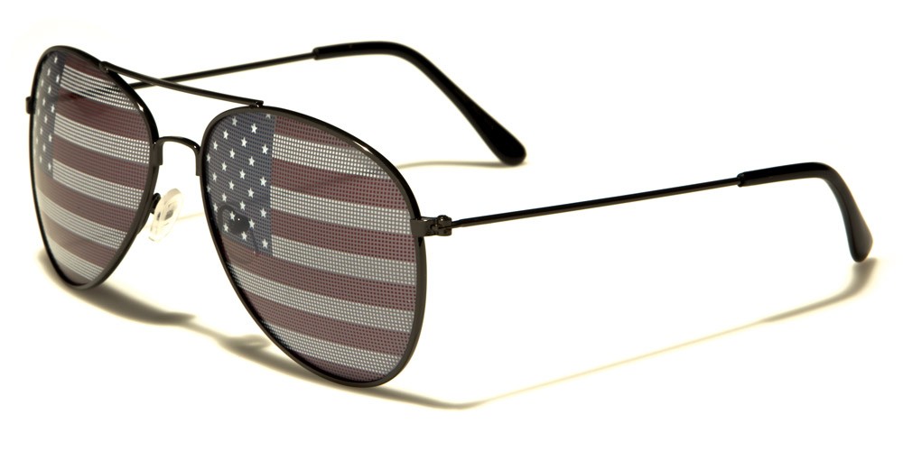 USA Flag Aviator Unisex Wholesale Sunglasses AV1028-USA