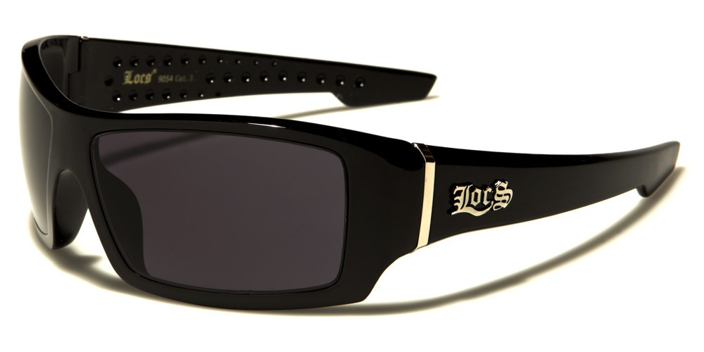 Locs Rectangle Men's Wholesale Sunglasses LOC9054-BK