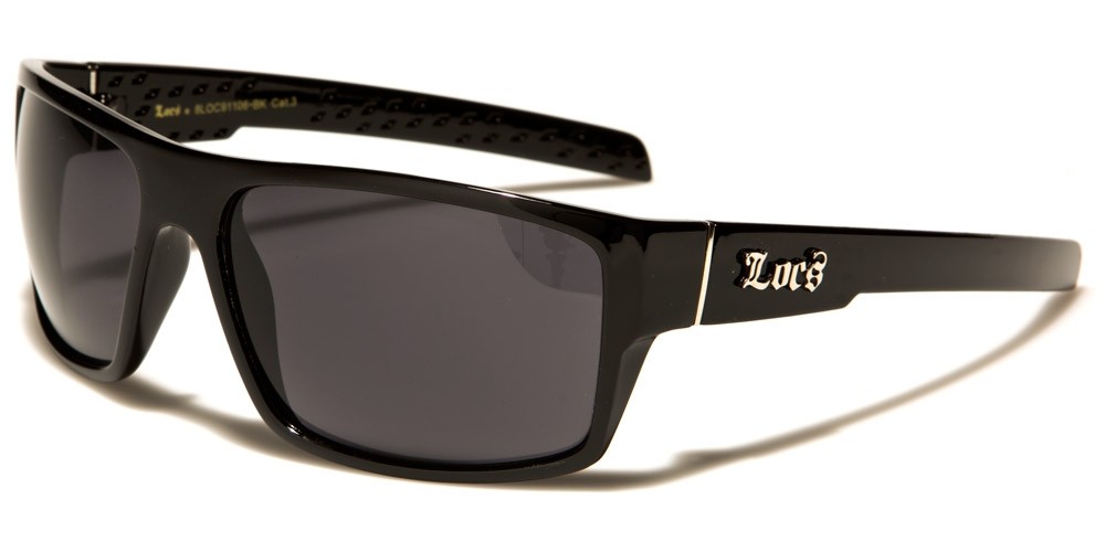 Locs Rectangle Men's Bulk Sunglasses LOC91106-BK