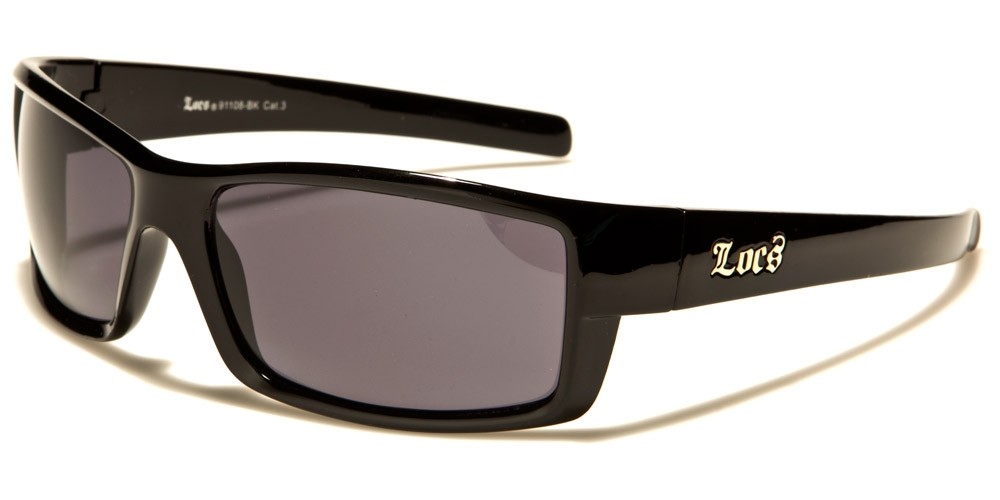 Locs Rectangle Men's Sunglasses Bulk LOC91108-BK