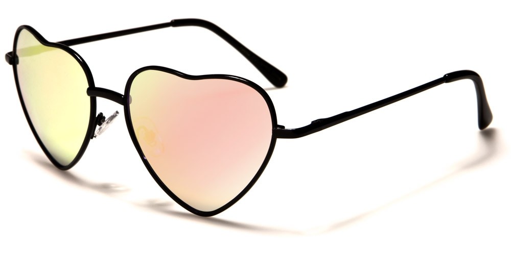 Heart Shaped Women's Bulk Sunglasses M10054-HEART-PINK-CM