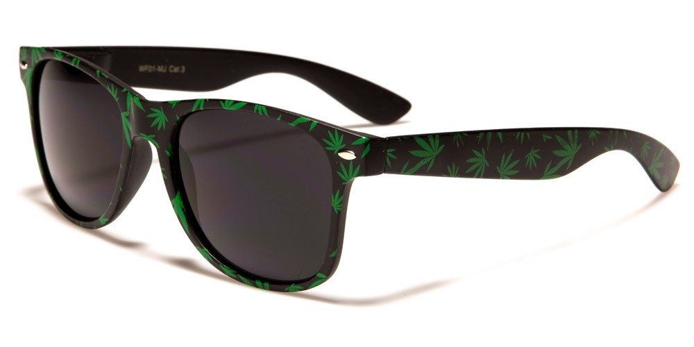 Classic Marijuana Leaf Print SunGLASSES in Bulk WF01-MJ