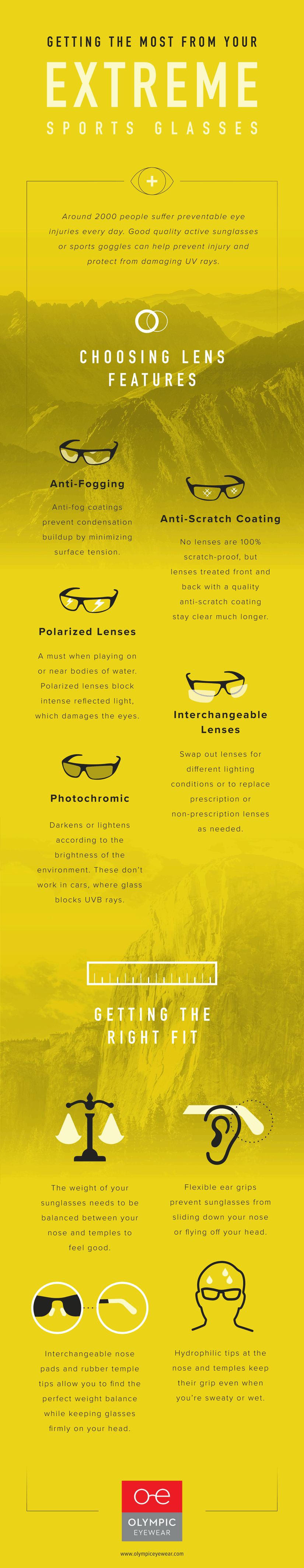 infographic guide for getting the most from your sports sunglasses